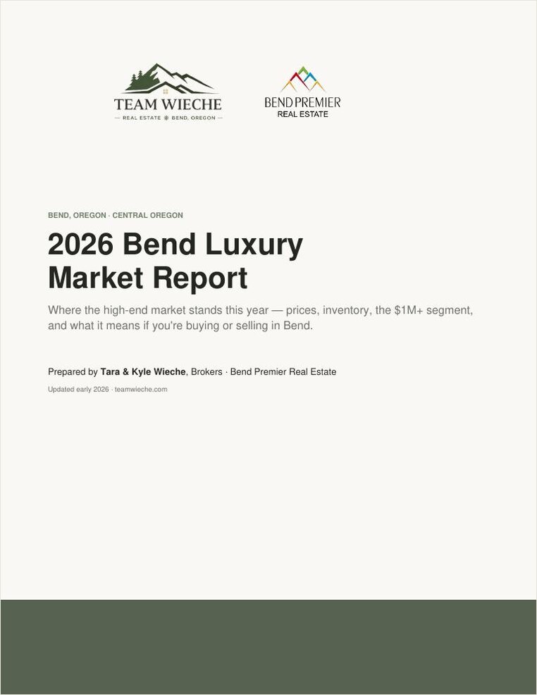 Cover of the 2026 Bend Luxury Market Report by Team Wieche